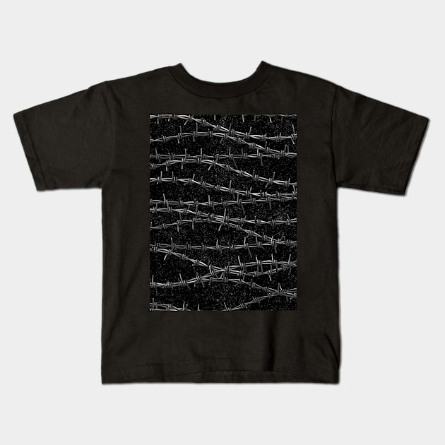 Bouquets of Barbed Wire Kids T-Shirt by Grandeduc